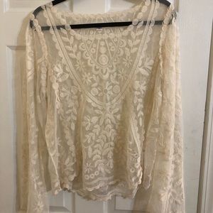 Lace top- perfect beach top!!